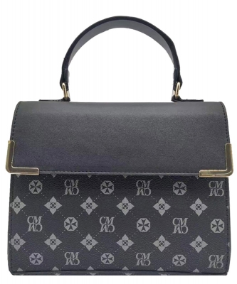 Monogram Top Handle Satchel CM2770 GRAY/BLACK